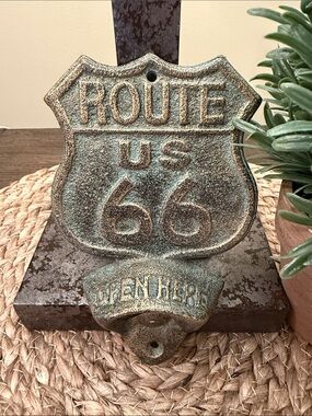Route 66 Wall Bottle Opener